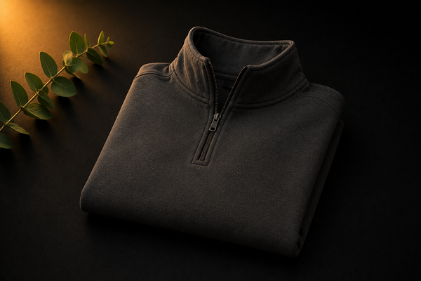 Hoodie med dragkedja (1/4-zip)